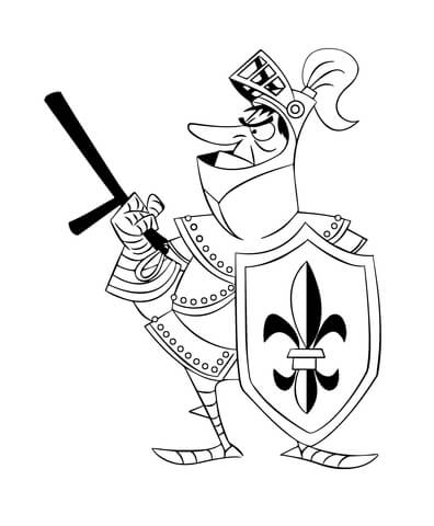 Medieval Police Coloring Page